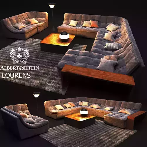 Elegant sofa Albert Shtein LOURENS 3D model