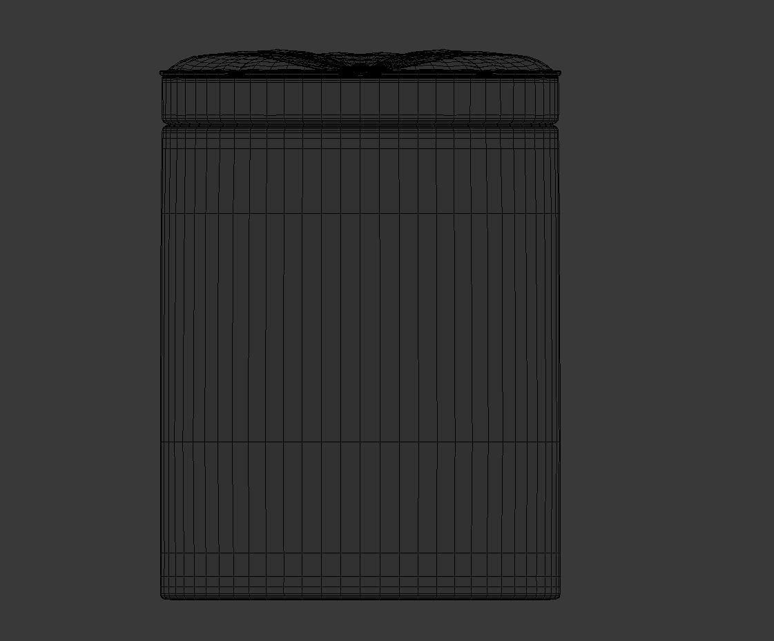 Realistic Round Leather Pouffe 3D model_9