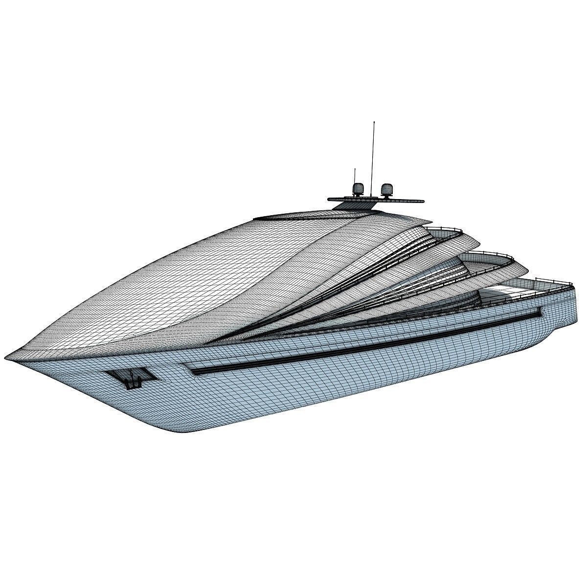 Collection of 4 Luxury Yachts  3D model_17