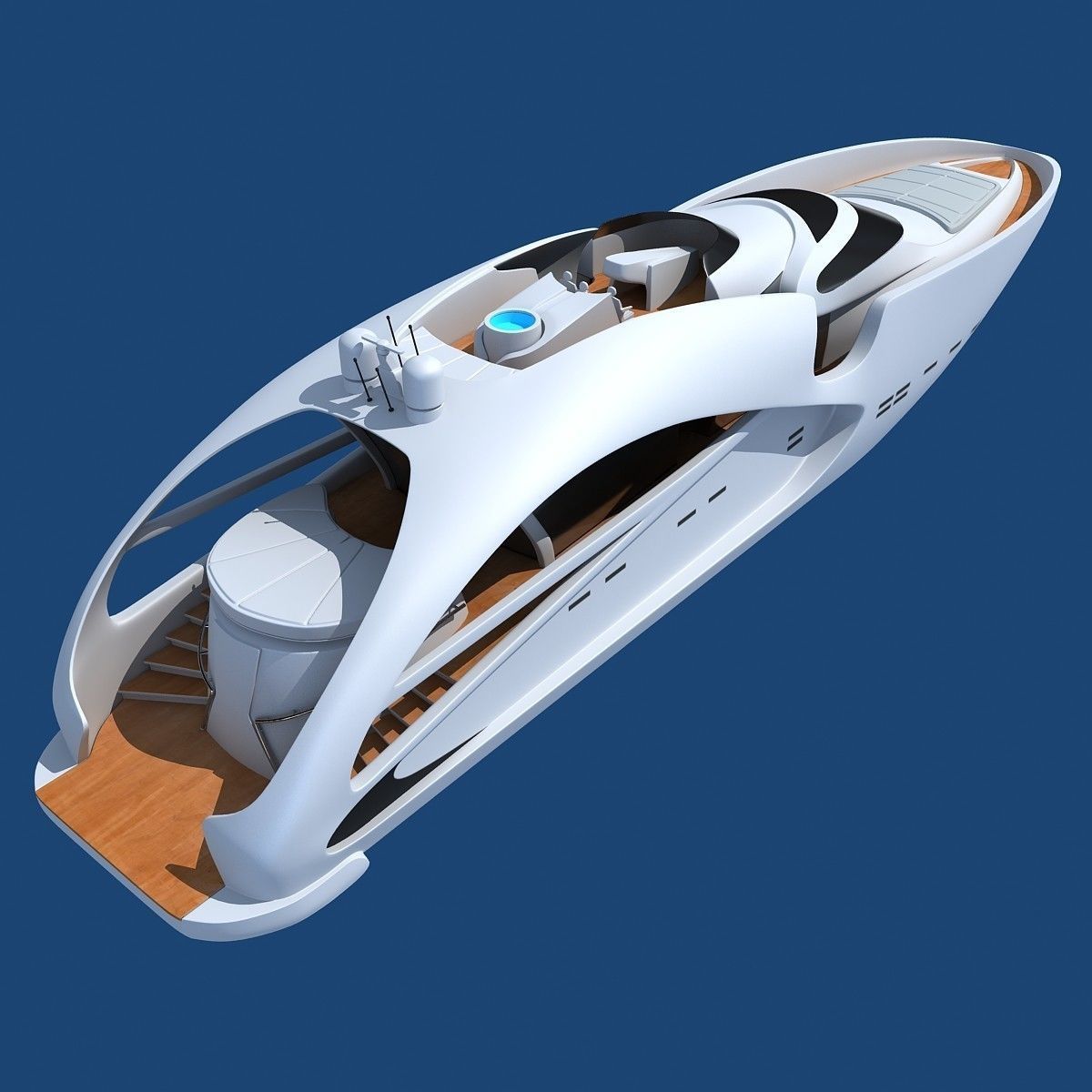 Collection of 4 Luxury Yachts  3D model_18