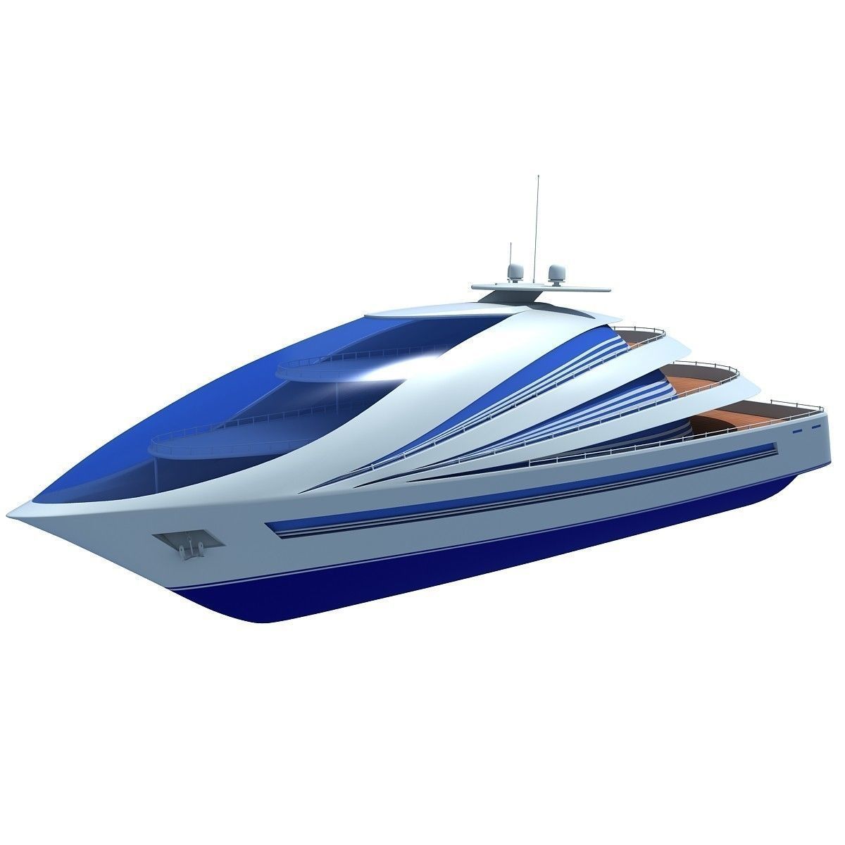Collection of 4 Luxury Yachts  3D model_46