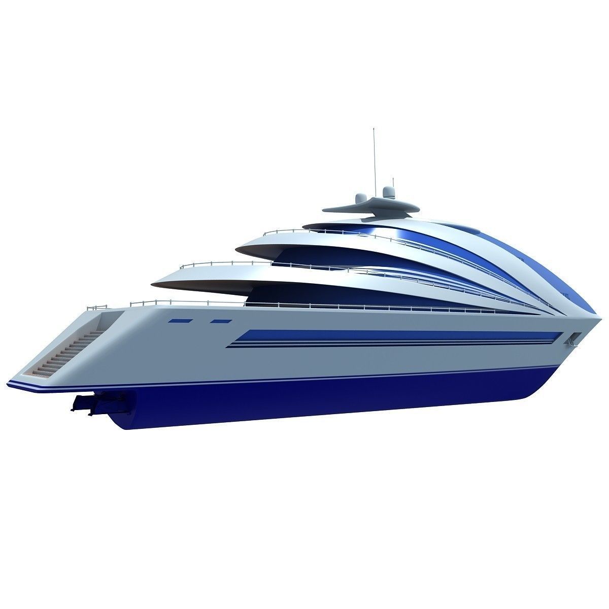 Collection of 4 Luxury Yachts  3D model_12