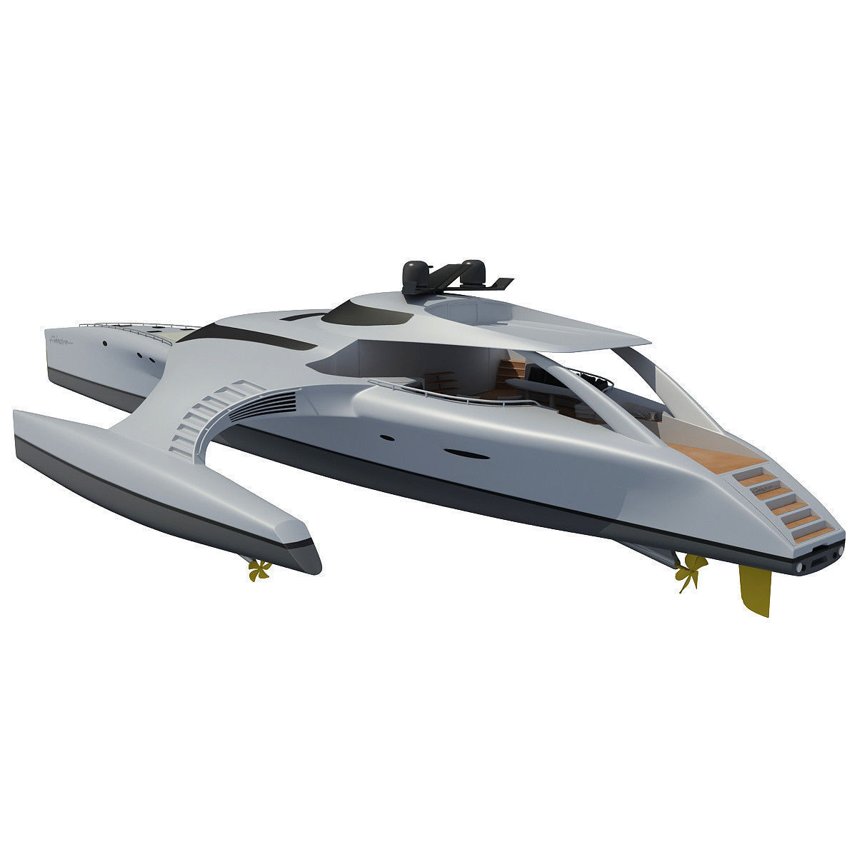 Collection of 4 Luxury Yachts  3D model_36
