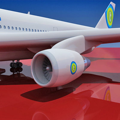 Transavia Airline 3D model_4