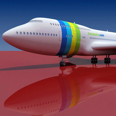 Transavia Airline 3D model_5