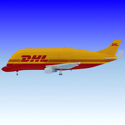 DHL Large Airbus  3D model_4