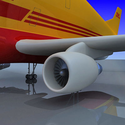 DHL Large Airbus  3D model_8