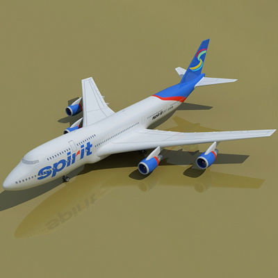 Spirit Airlines Boeing 3D model_2