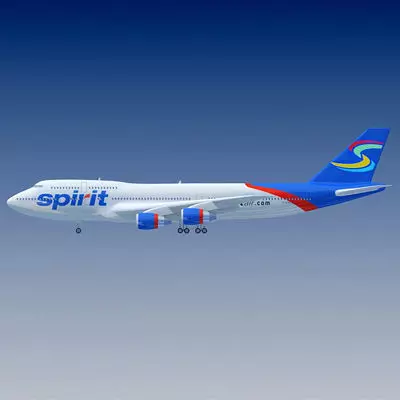 Spirit Airlines Boeing 3D model_0