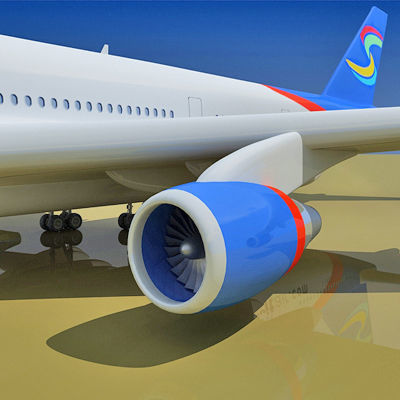Spirit Airlines Boeing 3D model_5