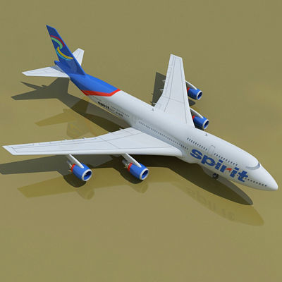 Spirit Airlines Boeing 3D model_1