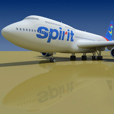 Spirit Airlines Boeing 3D model_3
