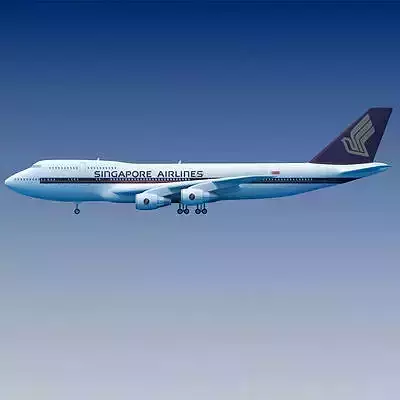 Singapore Airlines Boeing 747 3D model