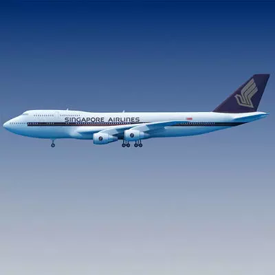 Singapore Airlines Boeing 747 3D model_0