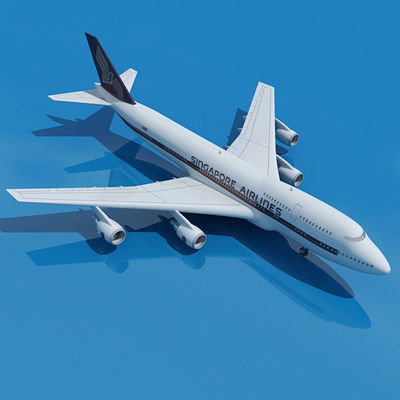 Singapore Airlines Boeing 747 3D model_1