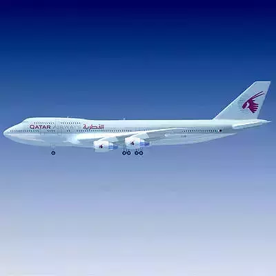 Qatar Airways Boeing 747 3D model