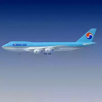 Korean Air Boeing 747 3D model