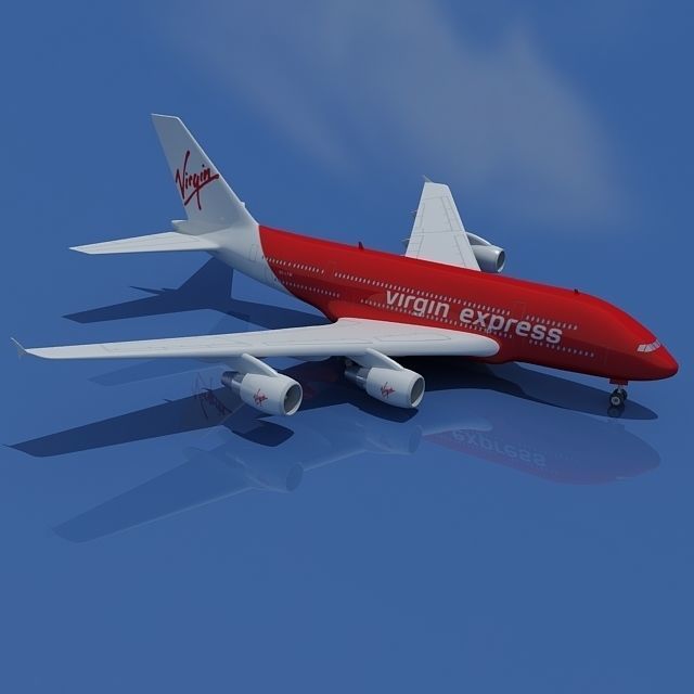 Virgin Express Model Airbus A380 3D model_3
