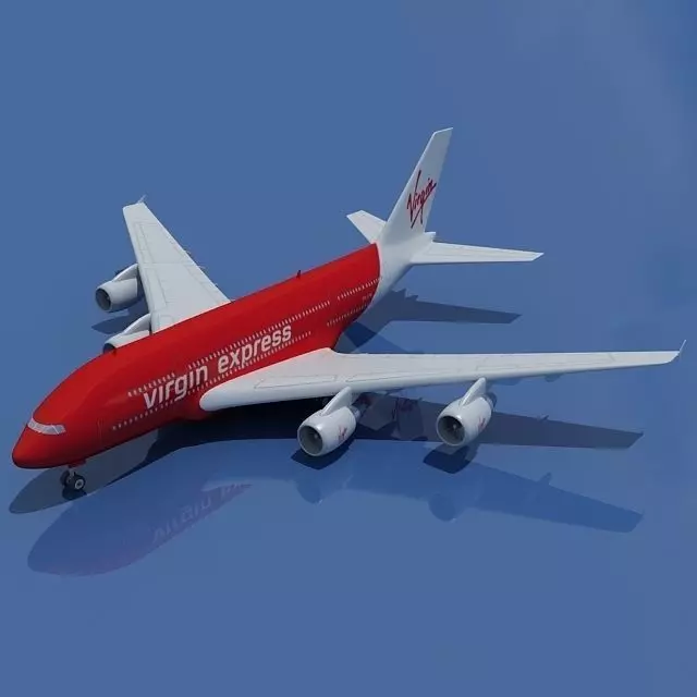 Virgin Express Model Airbus A380 3D model_0