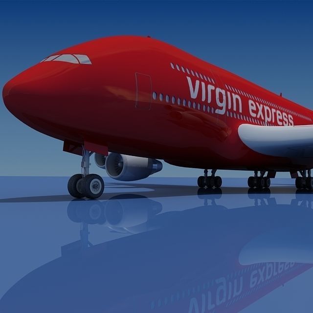 Virgin Express Model Airbus A380 3D model_5
