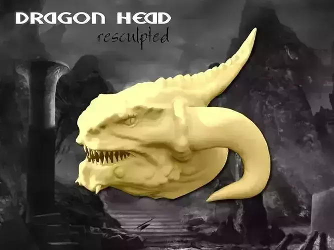 Dragon Head Sculpt 45mb Free 3D print model