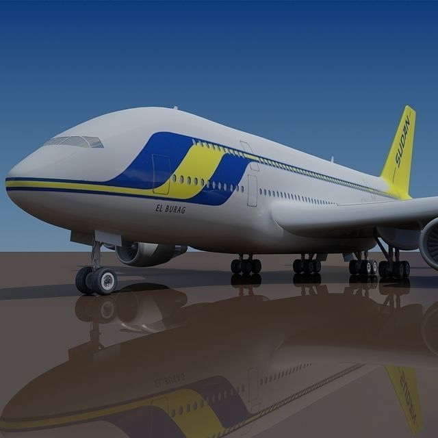 Sudan Airways Airbus A380 3D model_5