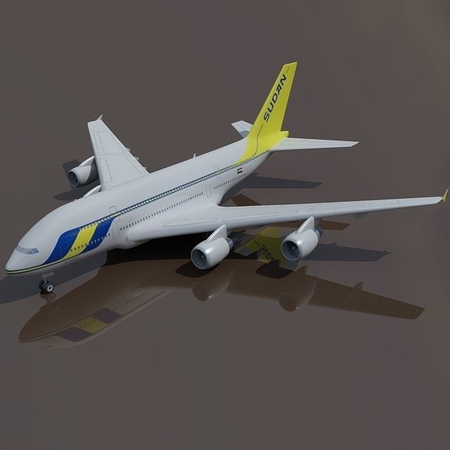 Sudan Airways Airbus A380 3D model_2