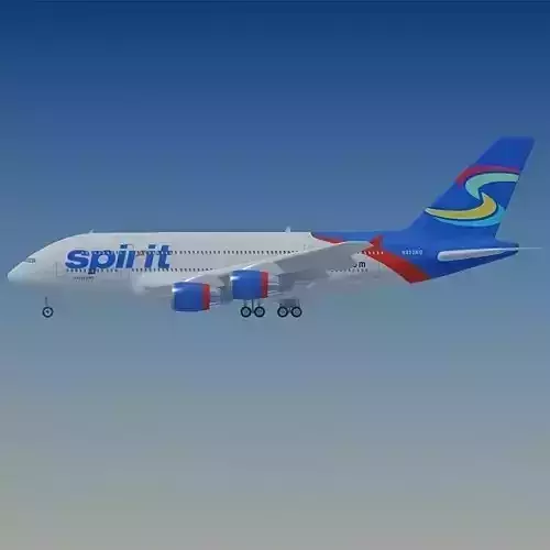 Textured Airbus A380 Spirit
