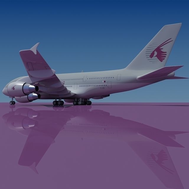 Qatar Airways Model 3D model_4
