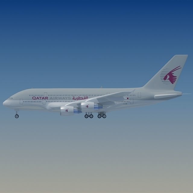 Qatar Airways Model 3D model_1