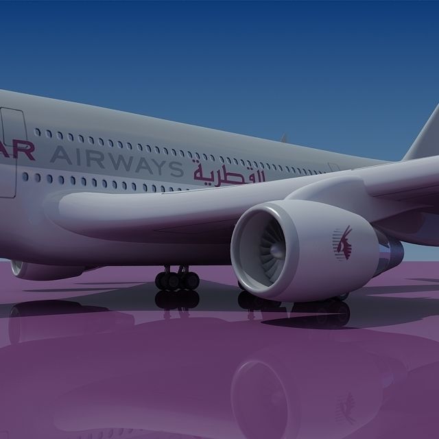 Qatar Airways Model 3D model_2