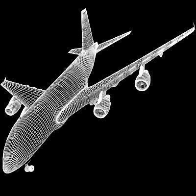 North West Airbus A380  3D model_11