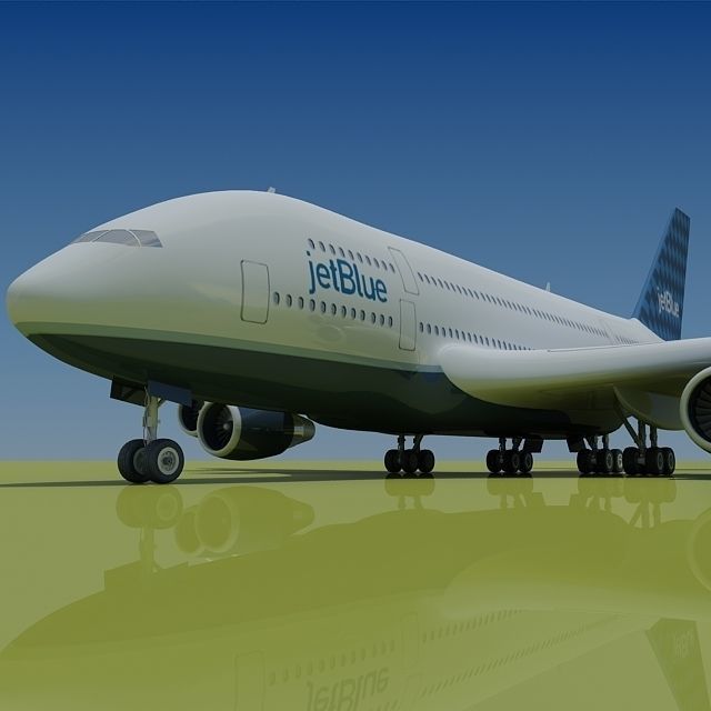 JetBlue Airlines Airbus A380 3D model_3