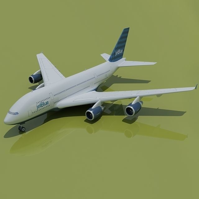 JetBlue Airlines Airbus A380 3D model_1