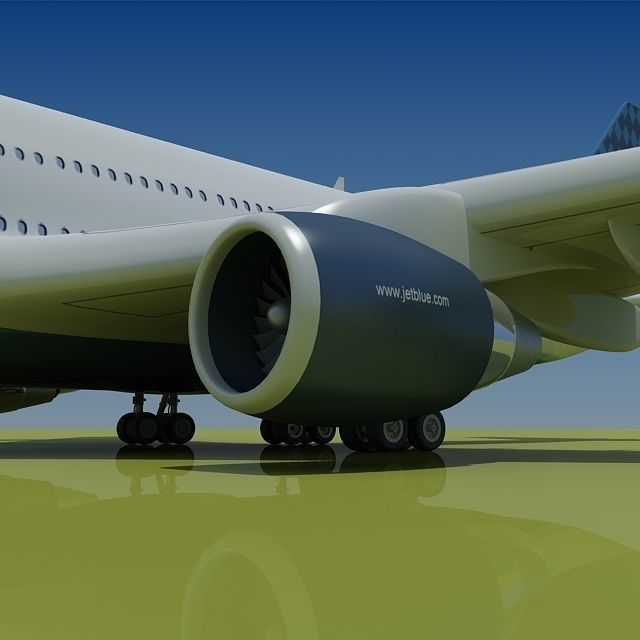 JetBlue Airlines Airbus A380 3D model_2