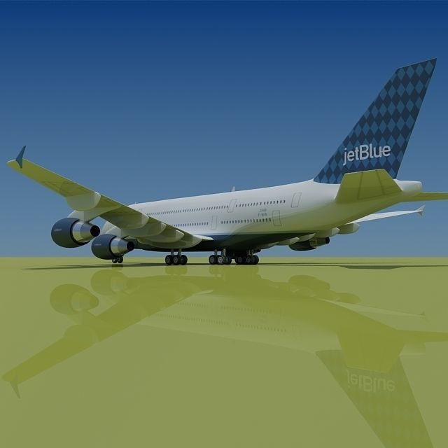 JetBlue Airlines Airbus A380 3D model_5