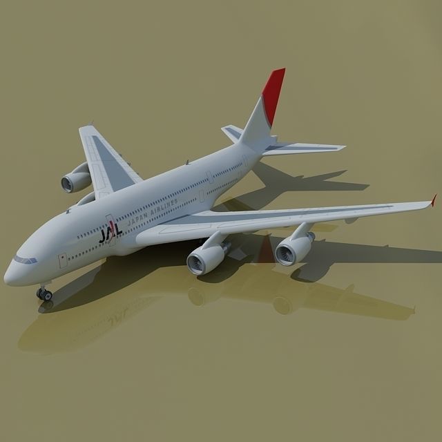 Japan Airlines JAL 3D model_5