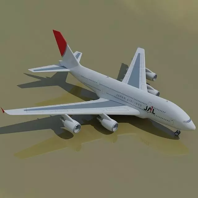 Japan Airlines JAL 3D model_0