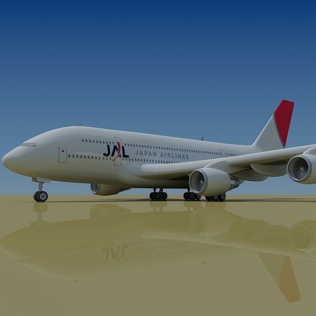 Japan Airlines JAL 3D model_1