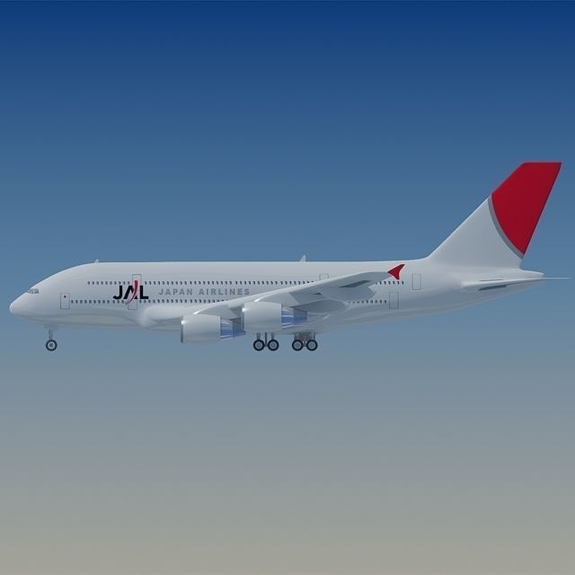 Japan Airlines JAL 3D model_4