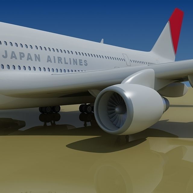 Japan Airlines JAL 3D model_3