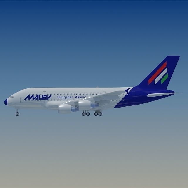 Hungaria Airlines Airbus 3D model_1