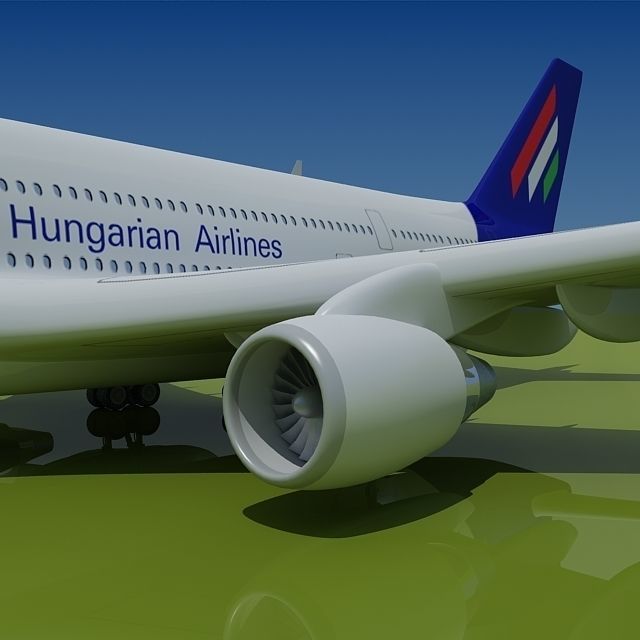 Hungaria Airlines Airbus 3D model_5