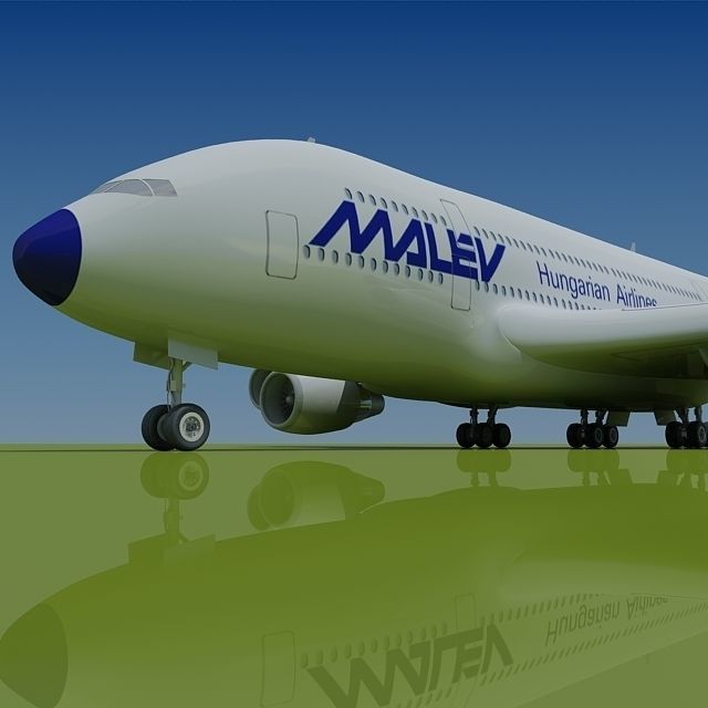 Hungaria Airlines Airbus 3D model_4