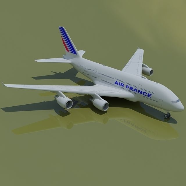 Air France 3D Model Airbus A380 3D model_2