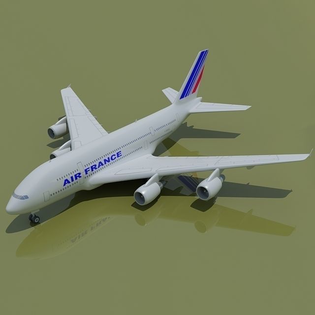 Air France 3D Model Airbus A380 3D model_3