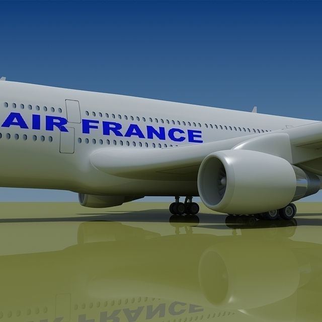 Air France 3D Model Airbus A380 3D model_5