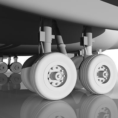 Air France 3D Model Airbus A380 3D model_9