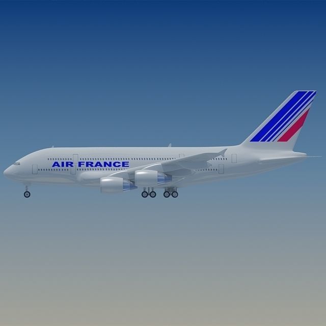 Air France 3D Model Airbus A380 3D model_1