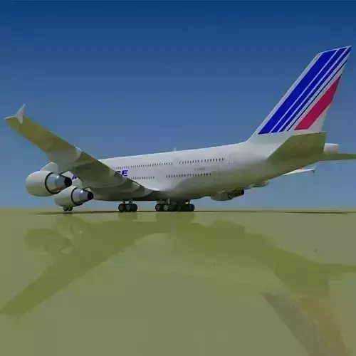Air France 3D Model Airbus A380